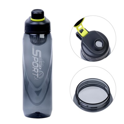 Бутылка для воды SPORT, 1 л, чёрная