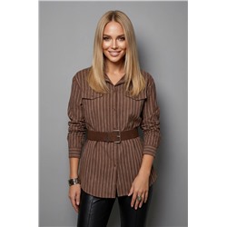 Рубашка OVER SIZE с поясом