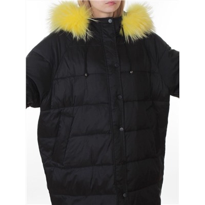 3072 BLACK Пальто зимнее пуховое женское (пух)