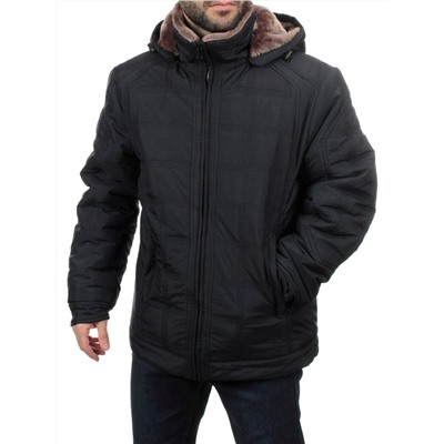 M835 DK. BLUE/BEIGE FUR Куртка мужская зимняя (150 гр. холлофайбер)