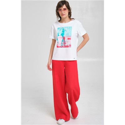 Брюки красные с карманами