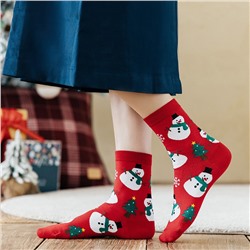 Носочки новогодние НАБОР 4 пары (Размер универсальный 35-40)