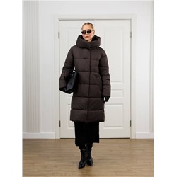 Пуховик женский коричневый