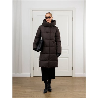 Пуховик женский коричневый