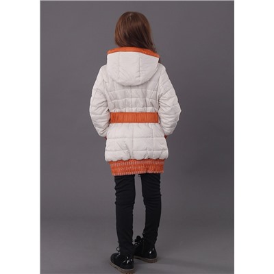 3517Б Пальто на синтепоне молочный/146