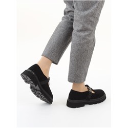 06-DLG06-3 BLACK Туфли женские (натуральная замша)