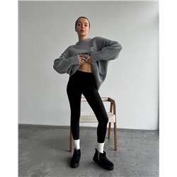 Лосины в рубчик теплые