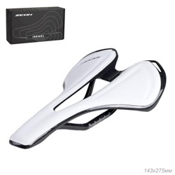 Седло велосипедное MTB карбоновое ZEON IREMEL TX-05W 275X143мм вес 120+/- 5 гр. белое /уп 20/