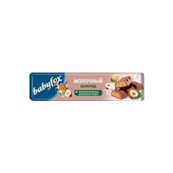 «BabyFox», молочный шоколад с ореховой начинкой и дробленым фундуком, 45 г (упаковка 30 шт)