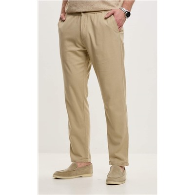 Брюки лен F211-0871 beige