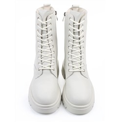 04-PAX86-2Z MILK WHITE Ботинки зимние женские (натуральная кожа, 100% шерсть)