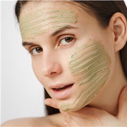 Маска для лица TOP FACE зеленая глина и альгинат, 100 г