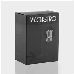 Кофеварка гейзерная Magistro Moka, на 3 чашки, 150 мл, алюминий, серая