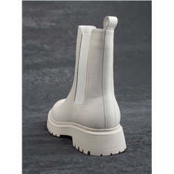 01-80158-G75-2 MILK Ботинки демисезонные женские (натуральная кожа, байка)