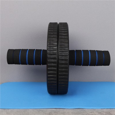 Ролик для пресса Woohooo Core Trainer / + коврик для коленей / синий / уп40