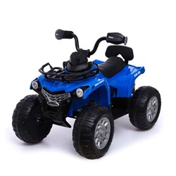 Электромобиль «Квадроцикл», EVA колёса, кожаное сидение, цвет синий