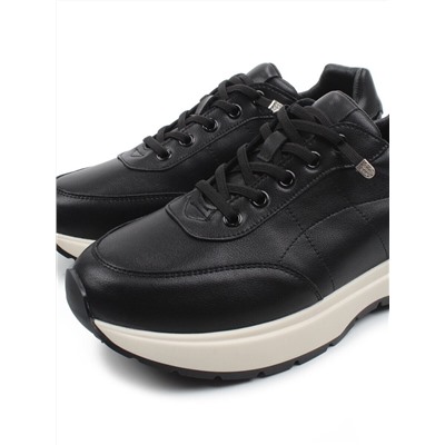 03-A970-1 BLACK Кроссовки женские (натуральная кожа)