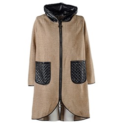 Женское пальто с капюшоном 249233 размер 50, 52, 54, 56, 58, 60