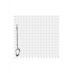 Ложка из серебра литье с фианитом розовый