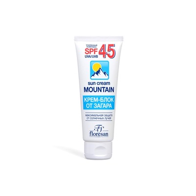Крем блок от загара SPF 45 Floresan водостойкий, 60 мл