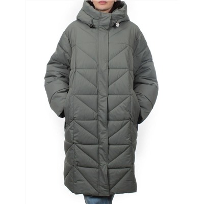 2415 OLIVE Пальто зимнее женское (200 гр. холлофайбер)