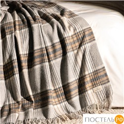 Prime Prive ГОСТА Плед св.сер. 140х200+10х2 см, 1 пр., 100% шерсть, 325 г/м2