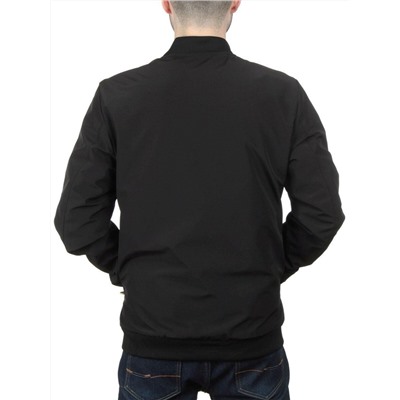 EM25056 BLACK Куртка-бомбер мужская демисезонная (100 гр. синтепон)