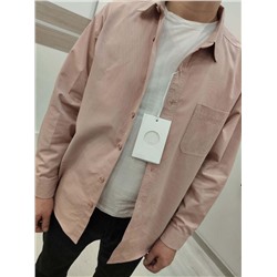 06601 Рубашка мужская пудра