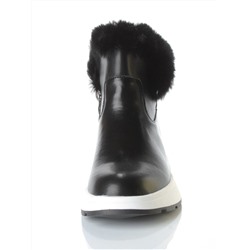 10-P5 BLACK Ботинки зимние женские (натуральная кожа, нат. и иск. мех)