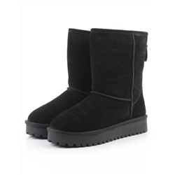 04-PAYH17-1Z BLACK Угги женские (натуральная замша, 100% шерсть)