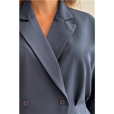 Жакет серо-синий с укороченными рукавами Юджини №3