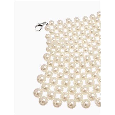 Колье-чокер жемчуг «Богема. Россыпь», белое, d=8/10/12