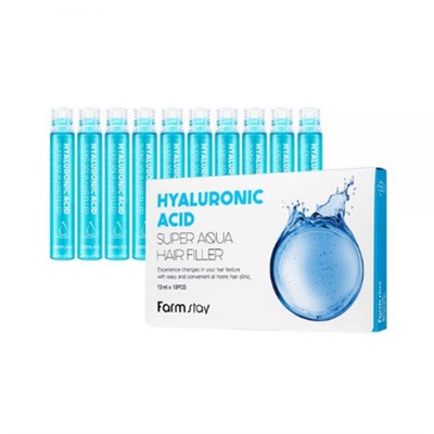 Филлеры 10 шт для волос с гиалуроновой кислотой FarmStay Hyaluronic Acid Super Aqua Hair Filler Корейская косметика по оптовым ценам. Популярные бренды Корейской косметалогии в интернет магазине ooptom.ru.