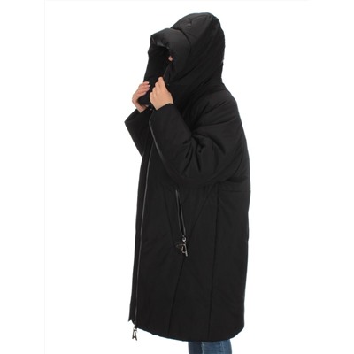M-9097 BLACK Пальто зимнее женское CORUSKY  (верблюжья шерсть)