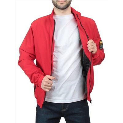 EM25057 RED Куртка-бомбер мужская демисезонная (100 гр. синтепон)