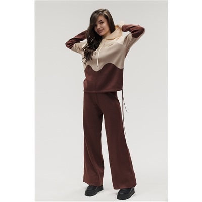 Вязаный костюм трикотажный с брюками "Волна"