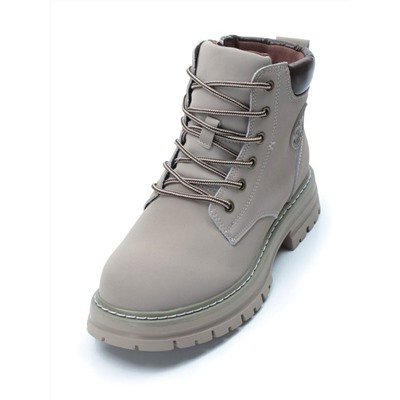 01-P8305-3 GRAY/BEIGE Ботинки демисезонные женские (натуральная кожа)