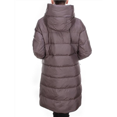 2119 DARK GREY Пальто зимнее женское MELISACITI (200 гр. холлофайбер)