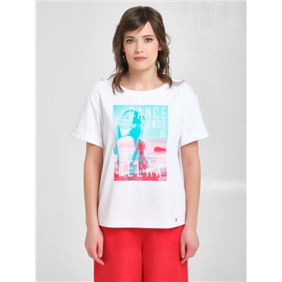 Футболка белая с принтом