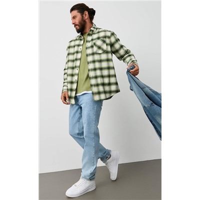 Рубашка F521-0460 white-green