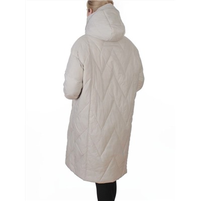 3080 LT. BEIGE Пуховик женский (утиный пух)