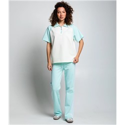 Спортивный костюм #КТ6605 (3), тиффани, кремовый