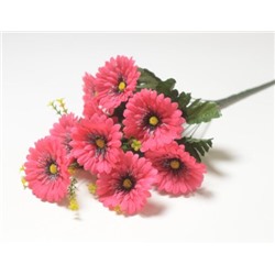 Ветка в букете гербера с серебряной тычинкой 9 голов