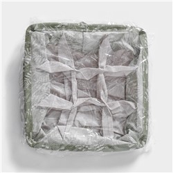 Органайзер для хранения белья Доляна Leaves, 9 ячеек, 28×28×11 см, зелёный