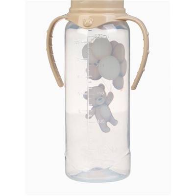 Бутылочка для кормления, новогодняя, Baby Bear, 250 мл, цилиндр, бежевый Mum&Baby
