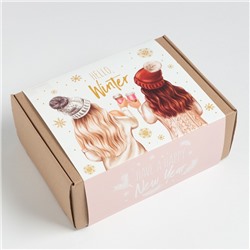 Набор подарочный новогодний «Этель»: плед, варежки, брелок