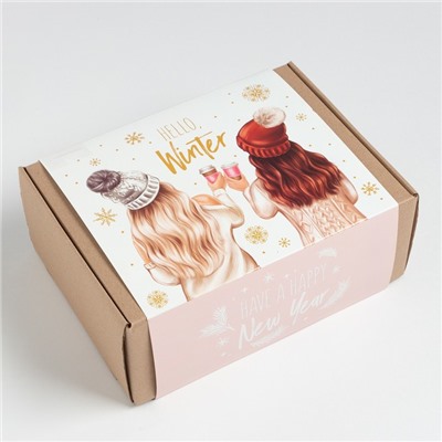 Набор подарочный новогодний «Этель»: плед, варежки, брелок