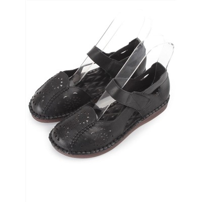 08-5008-1 BLACK Босоножки женские (натуральная кожа)
