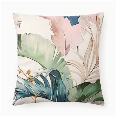 Наволочки декоративные набор 4 шт. «Этель. Тропики», 40×40 см, велюр