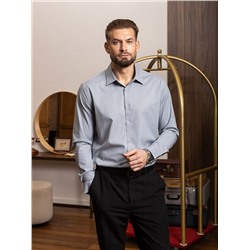 008J Мужская рубашка JenTa светло-серая